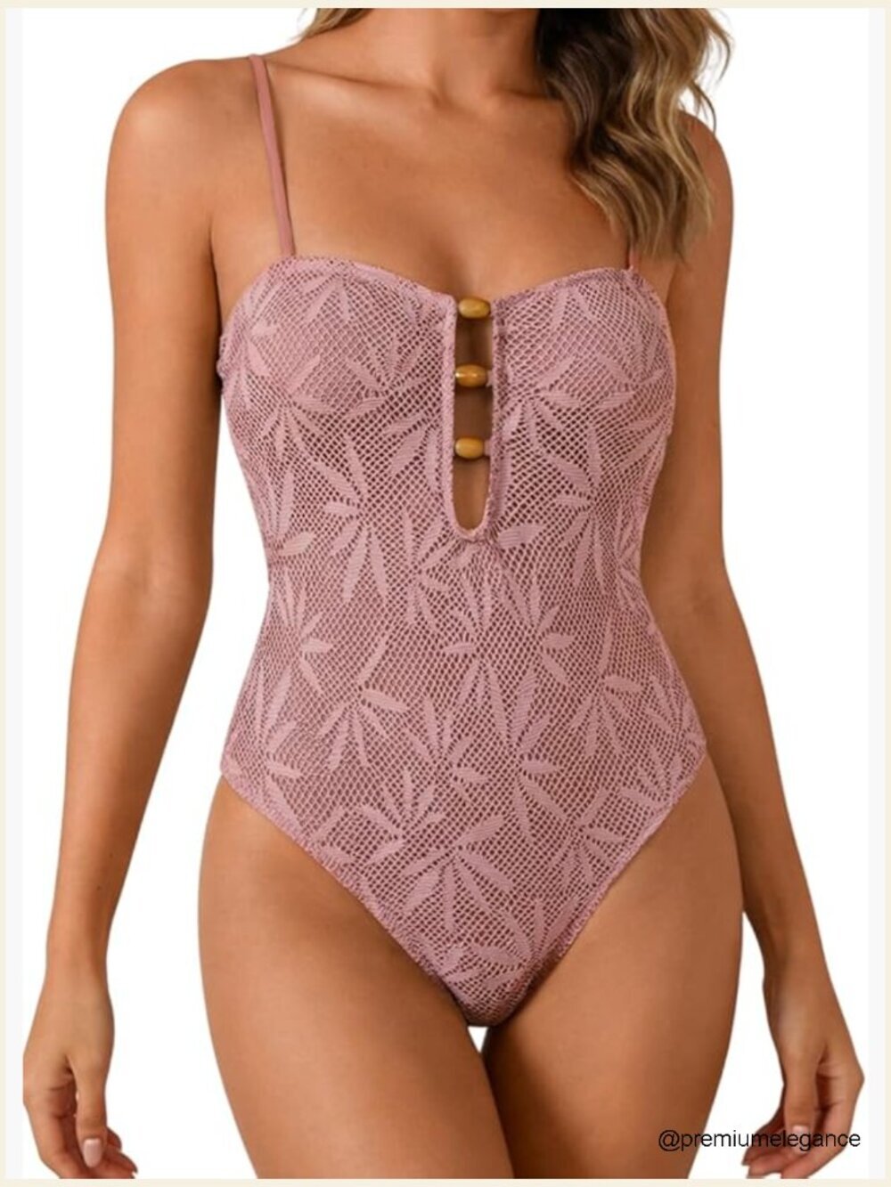 Cut Out One Piece Swimsuit High Leg Boho Monokini Swimsuits Cruise Beach